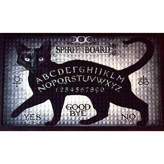 Black Cat Witches Spirit Board Doormat, 17 5/8" x 19 1/2"