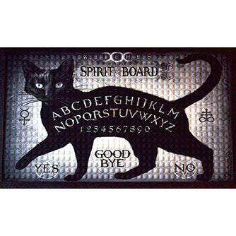 Black Cat Witches Spirit Board Doormat, 17 5/8" x 19 1/2"