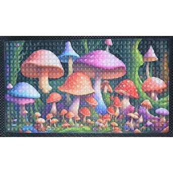 Mushroom Doormat, 17 5/8" x 19 1/2"