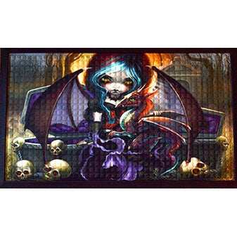Vampire Girl Doormat, 17 5/8" x 19 1/2"