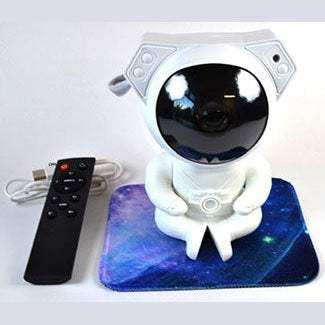 7-inch Astronaut Projection Lamp projecting starry cosmic light for empath protection and meditation
