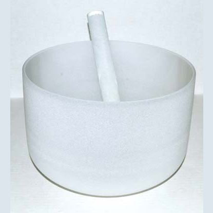 10" Off White Crystal Singing Bowl