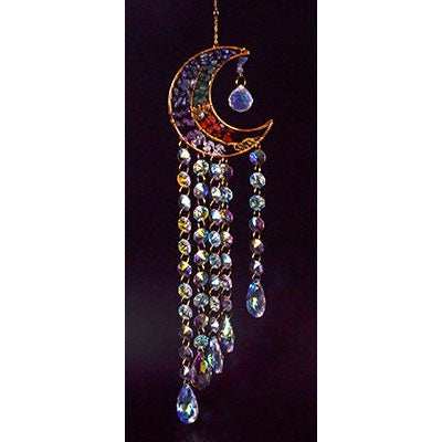 Gemstone and Moon Sun Catcher, 21 Inches