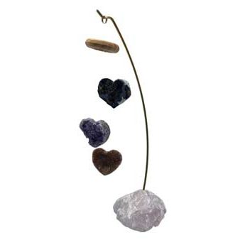 9" Rose Quartz table chime