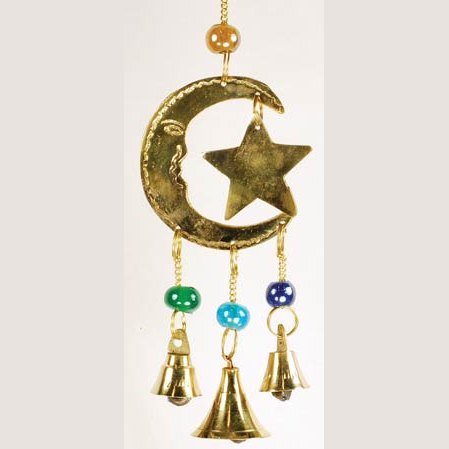Three Bell Star and Moon wind chime