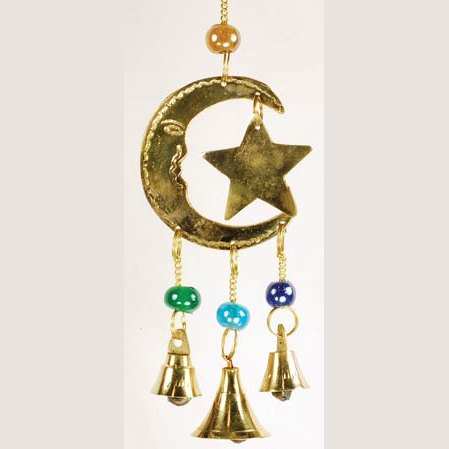 Three Bell Star and Moon wind chime