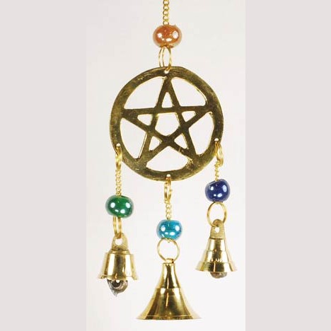 Three Bell Pentagram wind chime