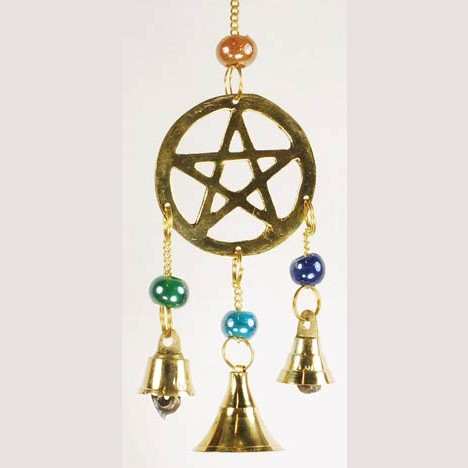 Three Bell Pentagram wind chime