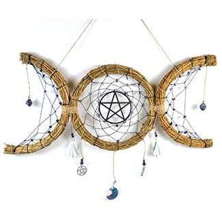 Triple Moon Wreath Wall Hanging, 20" x 8"