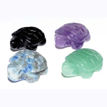 set of 12 15mm Turtle various stones