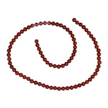 4mm Red Jasper beads
