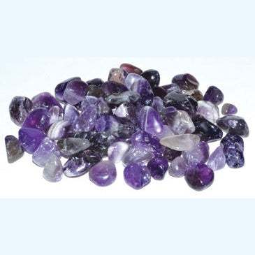 1 lb bag of 3-6mm Amethyst Tumbled Chips for empath protection and emotional balance