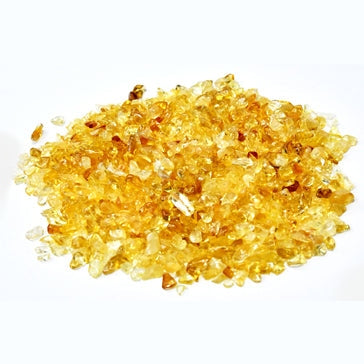 1 lb bag of small 2-5mm heat-treated Citrine tumbled chips from India for metaphysical use and abundance energy