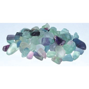 1 lb Fluorite tumbled chips 7-9mm