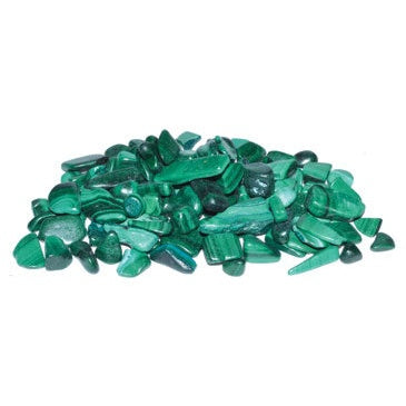 1 lb Malachite tumbled chips 5-8mm