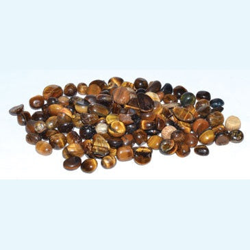 1 lb Tiger Eye tumbled chips 5-7mm
