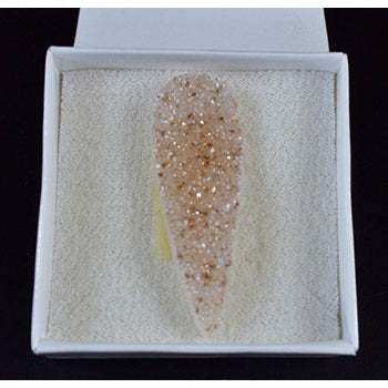 Amethyst Tear Druse Cabochon crystal for empath protection and emotional balance, 2-inch tear-shaped amethyst from Uruguay