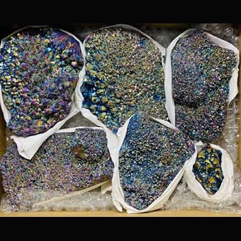 ~4.5# Crystal druse black rainbow