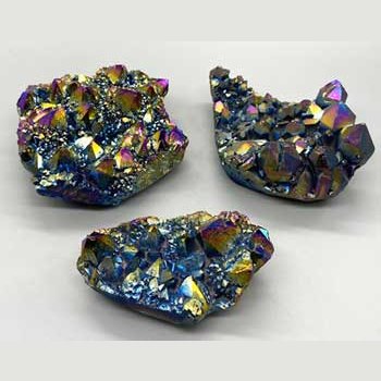 ~6.6# Crystal druse plantinum rainbow