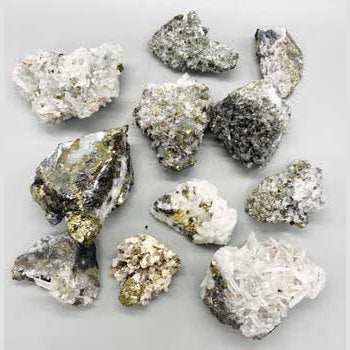 ~3# Flat of Quartz withj Aragonite & Pyrite