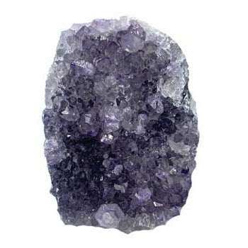 Amethyst Geode Rough Cut crystal from Uruguay, 1.6-1.8 lbs, with protective purple clusters for spiritual healing and positive energy.