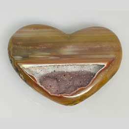 small Heart Puffed Druse Agate