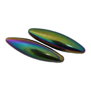 (set of 2) 60mm Rainbow Magnetic Hematite Oval