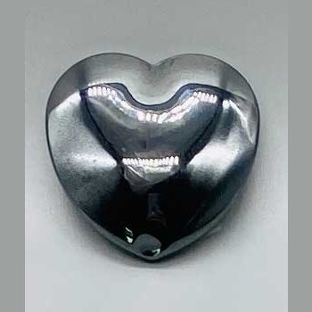 1 3/4" Hematite heart