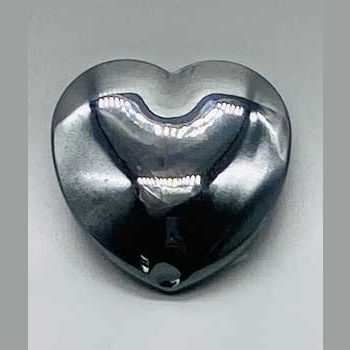 1 3/4" Hematite heart