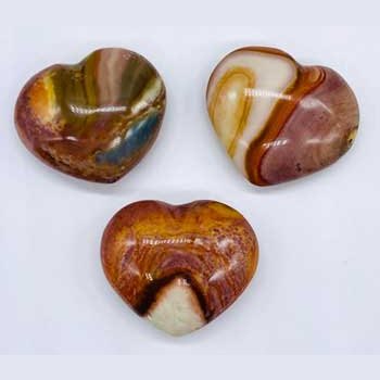 1 1/4" Jasper, Polychrome heart