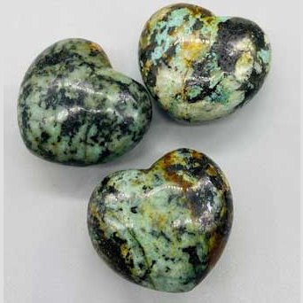 1 3/4" Turquoise, African heart