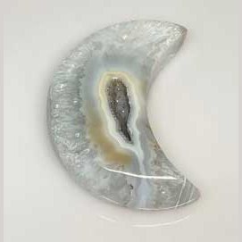 small Moon Druse Agate Geode