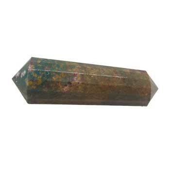 Double Terminated Bloodstone Point 2" 16 faceted
