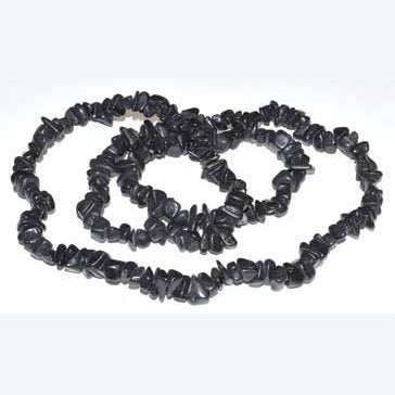 32" Black Stone chip necklace