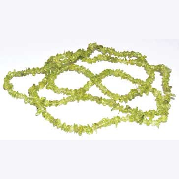 32" Peridot chip necklace
