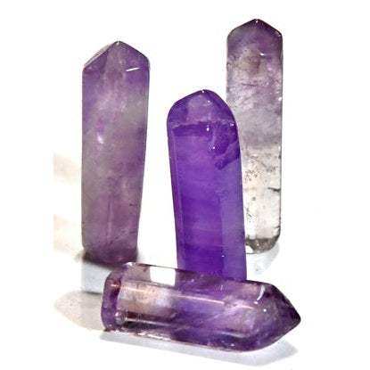 Amethyst Obelisk crystal for empath protection and calming energy, 1-1.5 inch purple healing stone