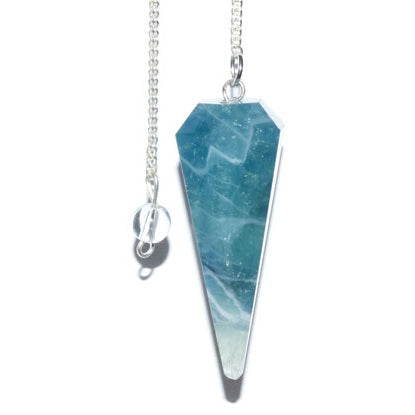 6-sided Green Fluorite pendulum