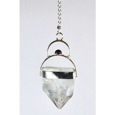 Apophyllite pendulum with silver chain for spiritual healing and empath protection