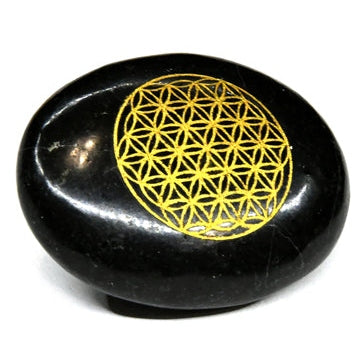 Tourmailne Flower of Life palm stone