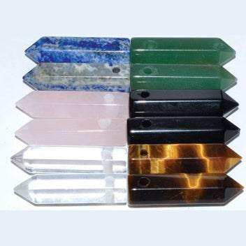 Set of 12 assorted 1 inch crystal points for empath protection and healing rituals