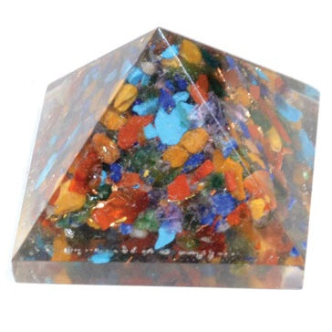 25-30mm Orgone Mixed Stone pyramid