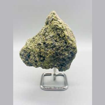 Epidote on metal stand