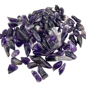 1 lb Amethyst Tooth 1-15mm tumbled stones