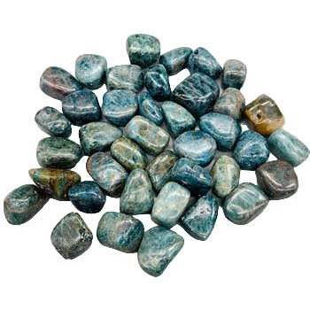 A pile of smooth Apatite Tumbled Stones for spiritual communication and energy enhancement