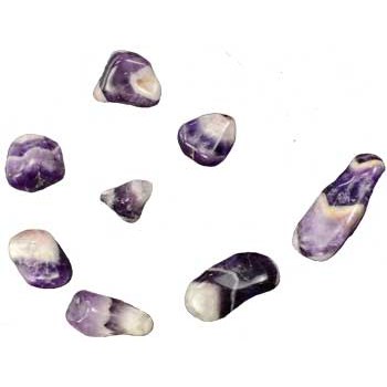 1 lb Amethyst, Chevron tumbled stones