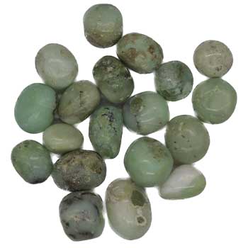 1 lb of green Chrysoprase tumbled stones from Indonesia for metaphysical use and healing