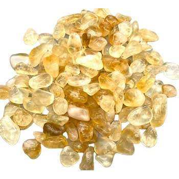 Citrine tumbled stones in warm golden yellow hues, 1 lb collection for spiritual and meditation use
