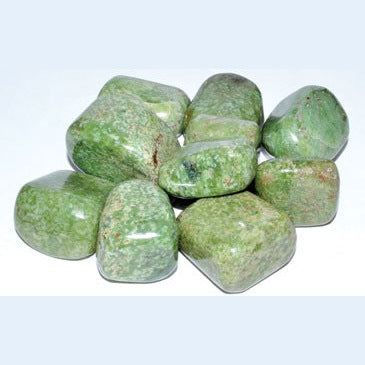 1 lb of polished Grossularite green garnet tumbled stones from Pakistan for healing and metaphysical use