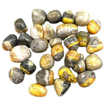 1 lb Jasper, Bumble Bee tumbled stones