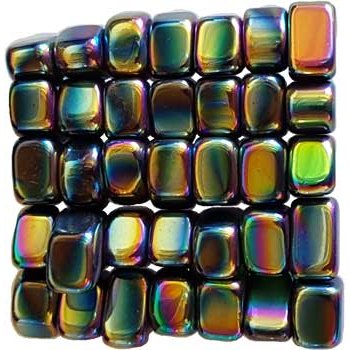 1 lb Hematite Rainbow Magnetic tumbled stones